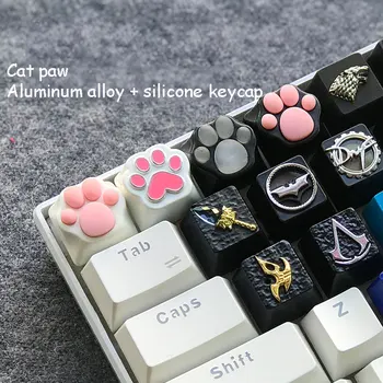

Cat Claw Key Cap Mechanical Keyboard Aluminum Metal Soft Silicone Lovely Girl Cute Pink Single Personality Transparent Keycap