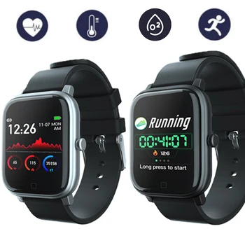 

S1 Sports Watch 1.3 Inch One Touch Square Screen Heart Rate Blood Pressure Blood Oxygen Monitoring Wechat Exercise Bracelet