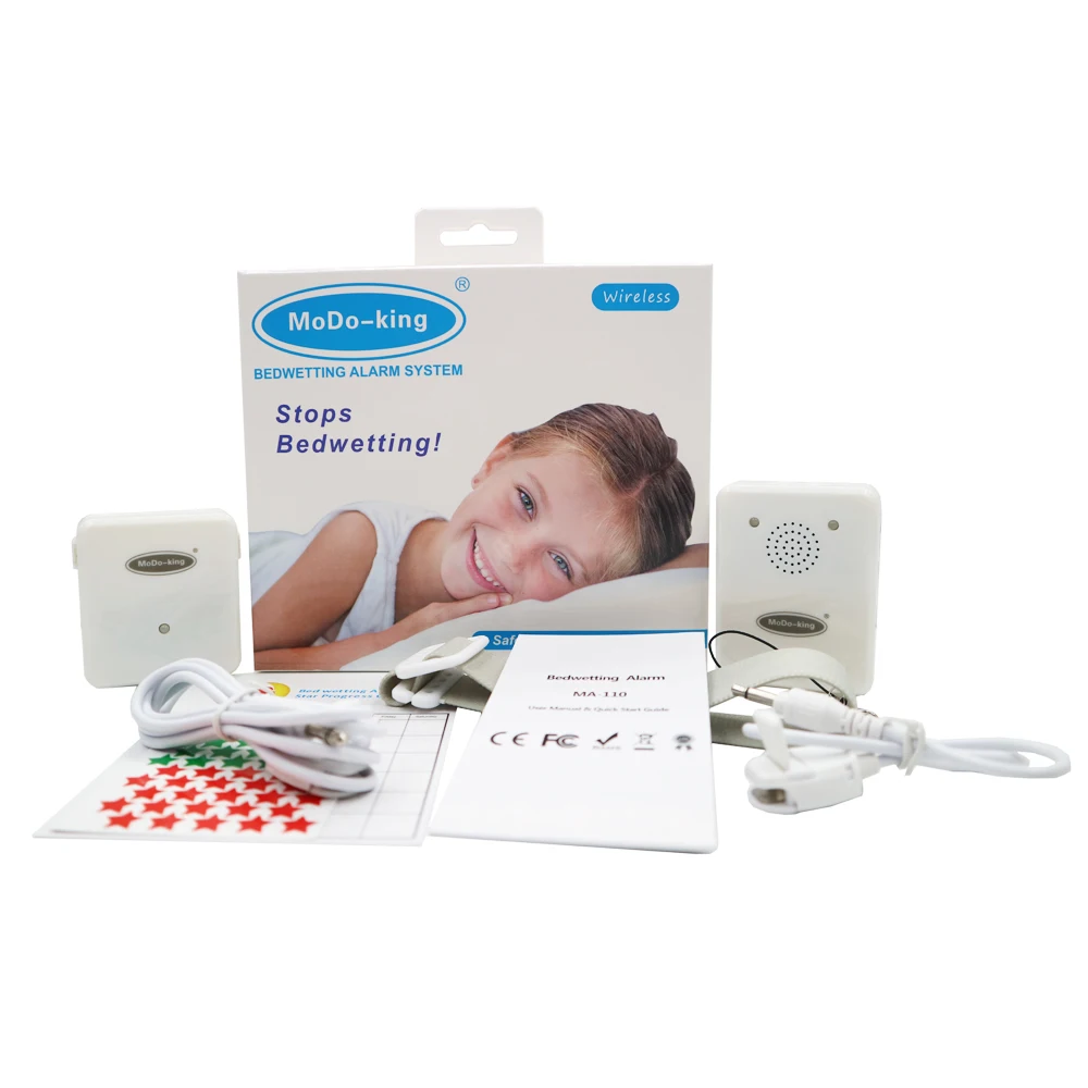 MoDo-king Wireless Reception Distance 30 Meters Bedwetting Alarm For Baby Kids Music Reminder Enuresis Alarm Nocturnal Enuresis