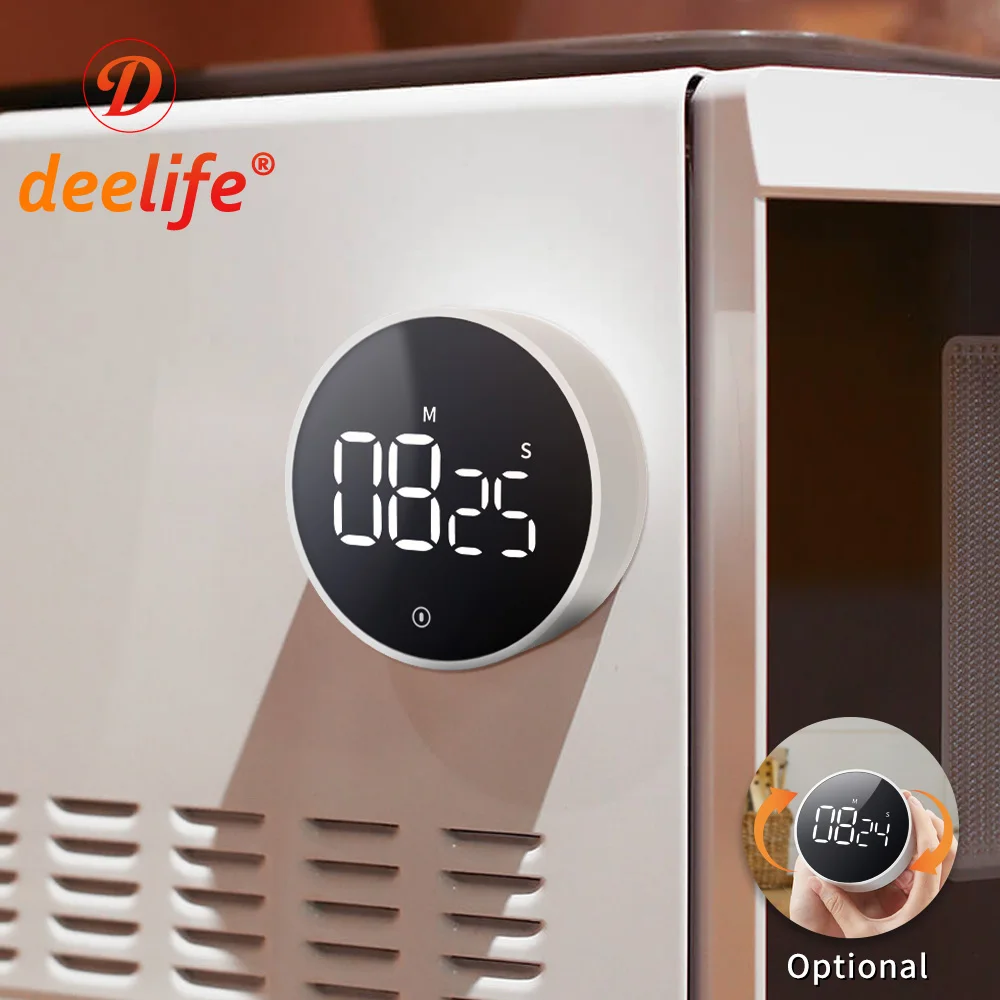 Магнитный кухонный таймер Deelife цифровой будильник с ручным обратным отсчетом
