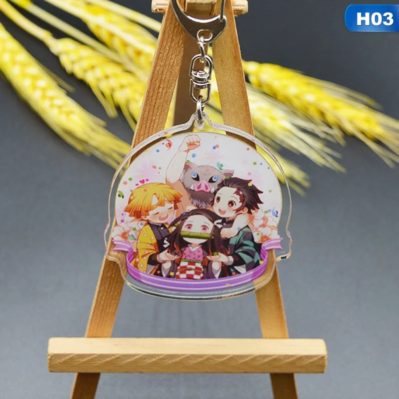 KEY5012H03 Аниме демон убийца: Kimetsu no Yaiba акриловый брелок для ключей Косплей Аниме Подарки - Цвет: KEY5012H03