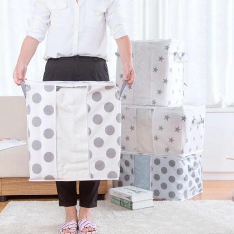 Large Non-Woven Clothes Quilt Storage Bag Box Organizer Home Garden Organizing