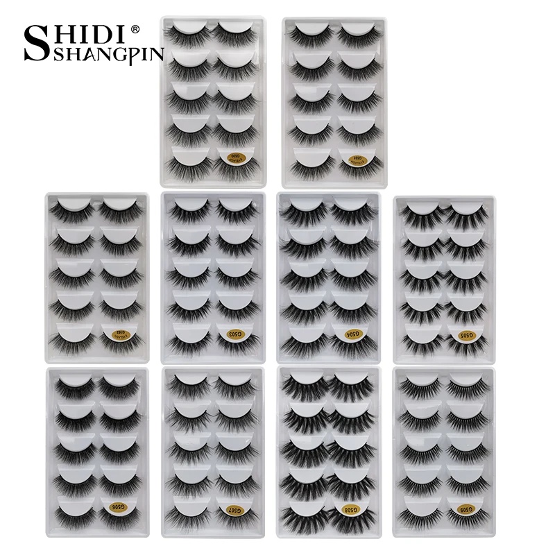 

New 5 pairs false eyelashes natural mink eyelashes handmade 3d mink lashes dramatic false eyelash for makeup maquiagem mink cilo