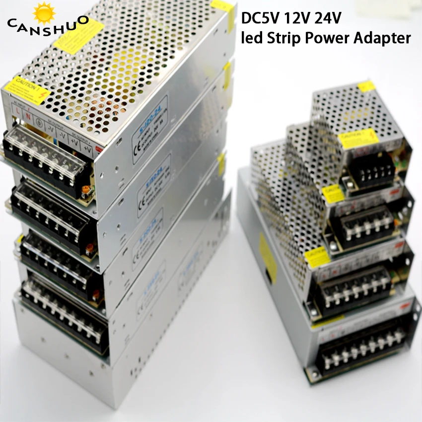 Источник питания DC5V 12V 24V Светодиодная лента адаптер AC100V 240V 2A 3A 5A 10A 20A 30A