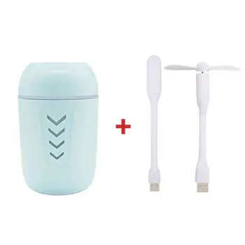 

3 In 1 USB Air Humidifier Ultrasonic Cool-Mist Adorable Mini Humidifier With LED Light Mini Fan Car Air Freshener New Arrivals