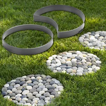 

Cement Brick Molds 2PCS Garden Practic Concrete Molds Pavement Mold Round Black DIY Road Path Maker Mold Slate Stones