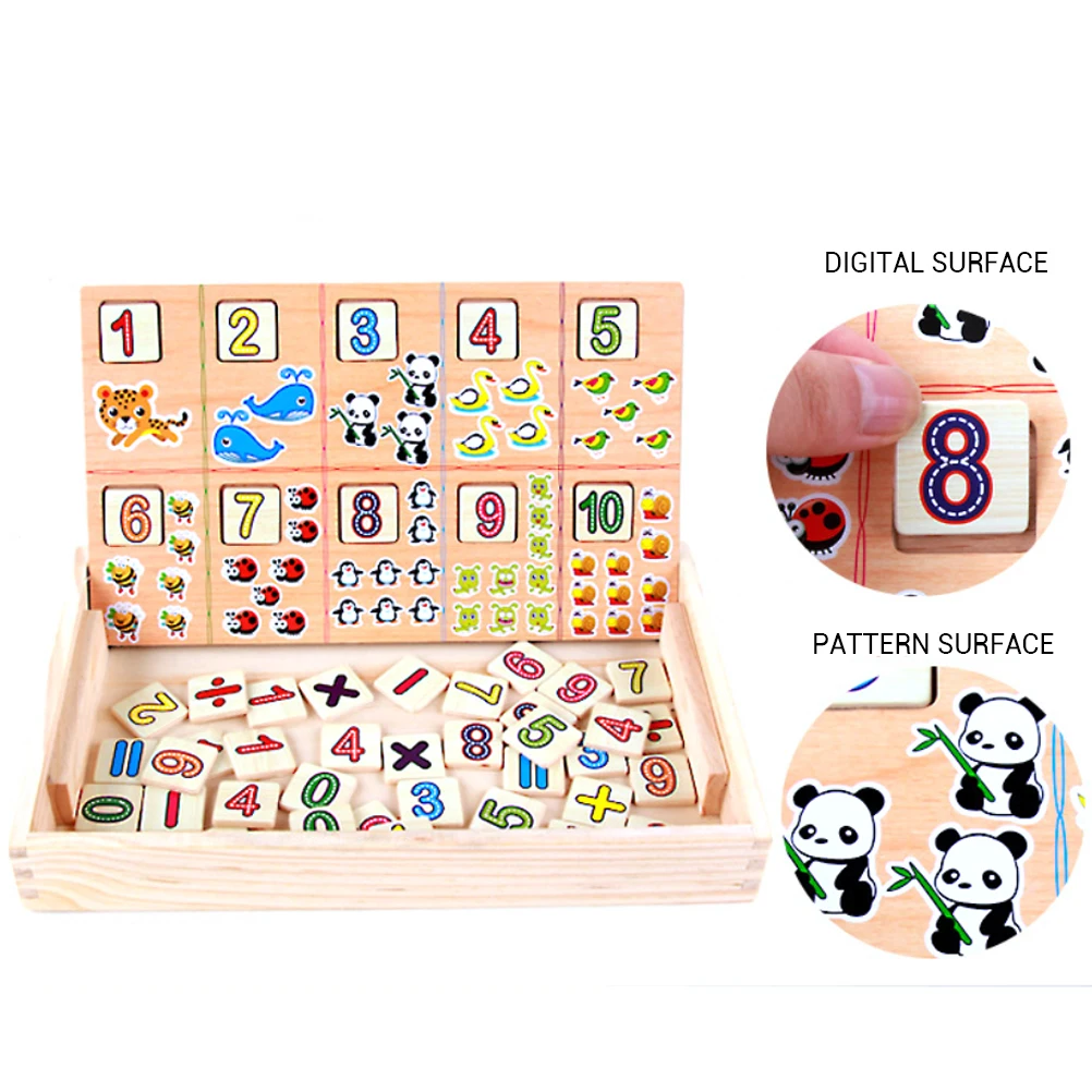 Деревянная математическая Когнитивная игрушка для расчета животных обучающая