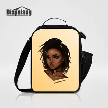 

Fashion Afro Girls Black Art New Lancheira Thermo Lunch Bags Cooler Insulated Lucn Box For Women Kids Reusable Food Picnic Bag