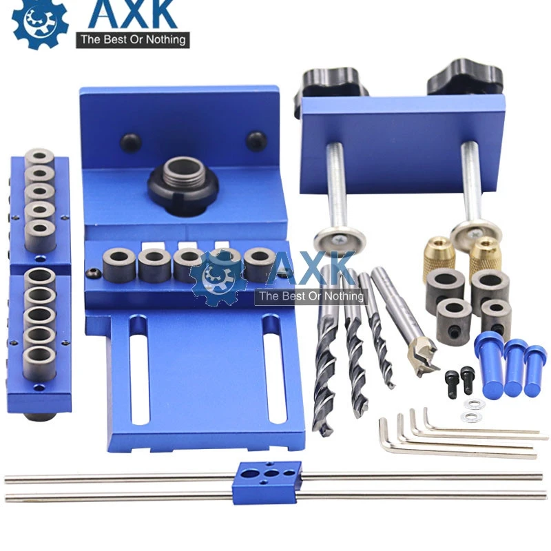 

woodworking tool set log tenon hole punch combo triple punch locator woodworking hole saw Carpenter Kit LT357