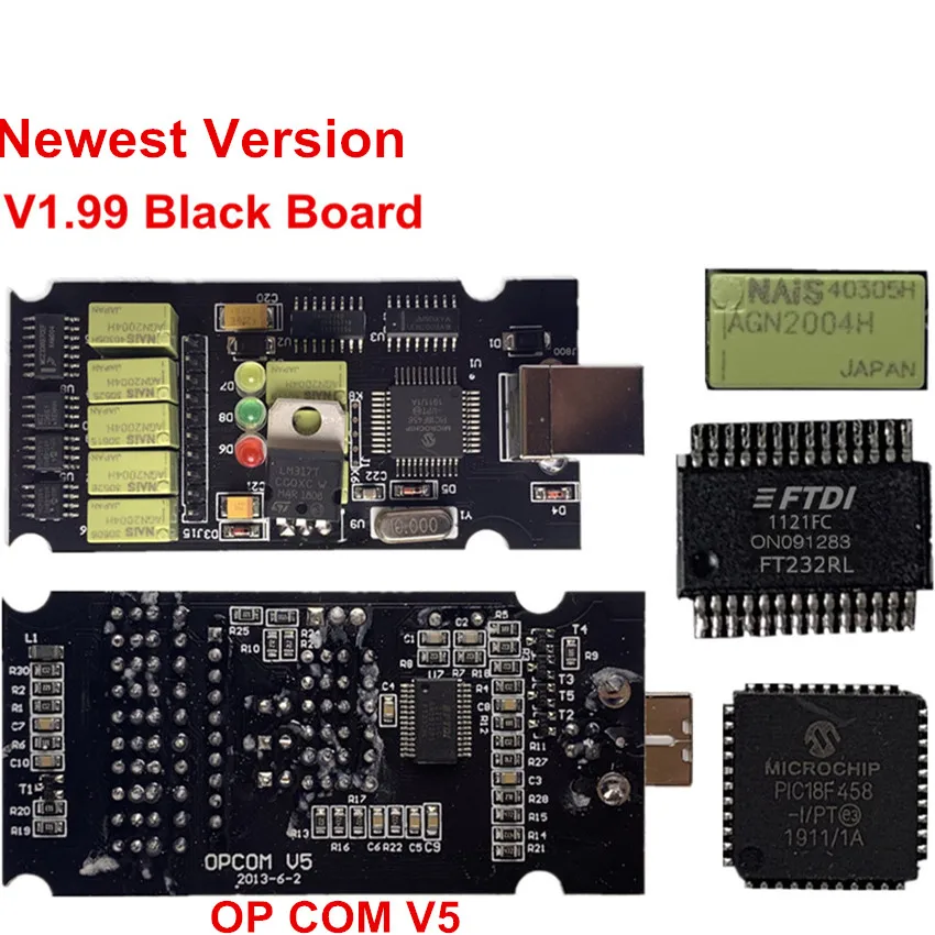 OP COM V1.99 V1.95 V1.7 v1.59с PIC18F458 чип FTDI OPCOM сканер диагностический инструмент CAN BUS для O-pel OP-COM интерфейс OBD2