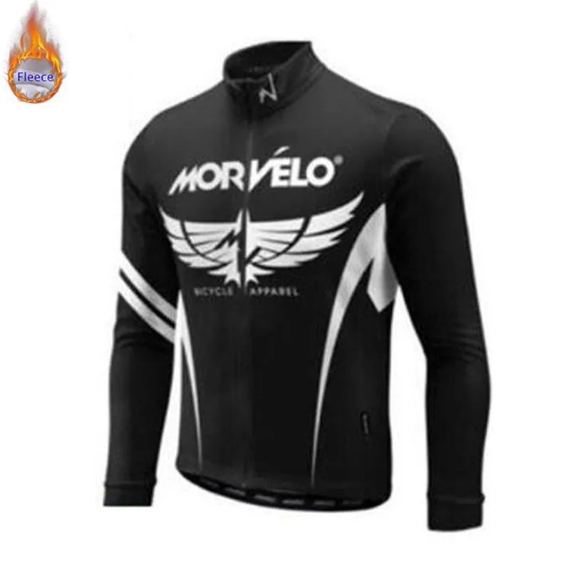 Maillot Ropa Ciclismo Morvelo Зима Велоспорт Джерси pro команда с длинным рукавом набор термо флис мужские гонки MTB велосипед одежда - Цвет: 20