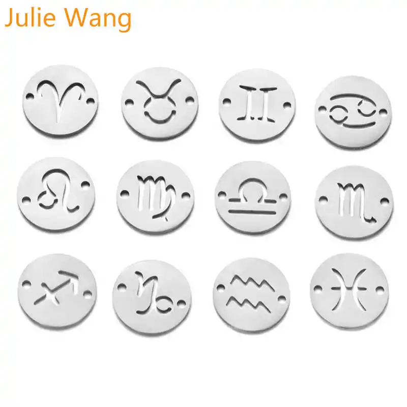 Julie Wang 12 шт./компл. созвездия зодиака соединители из нержавеющей стали | Отзывы и видеообзор