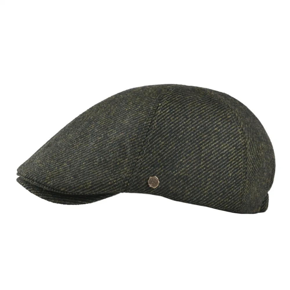 VOBOOM Warm Ivy Flat Caps Fall Winter Driver Hat Newsboy Cap Men Wool Twill Soft Casquette 182