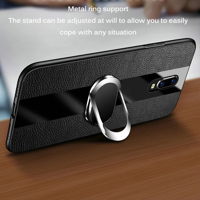 

Bracket Case For OnePlus 7 Pro 7 6 6t Case Plexiglass PU Leather Holder Stand Cover For Oneplus 1+7 7Pro 6 T Cover Shockproof