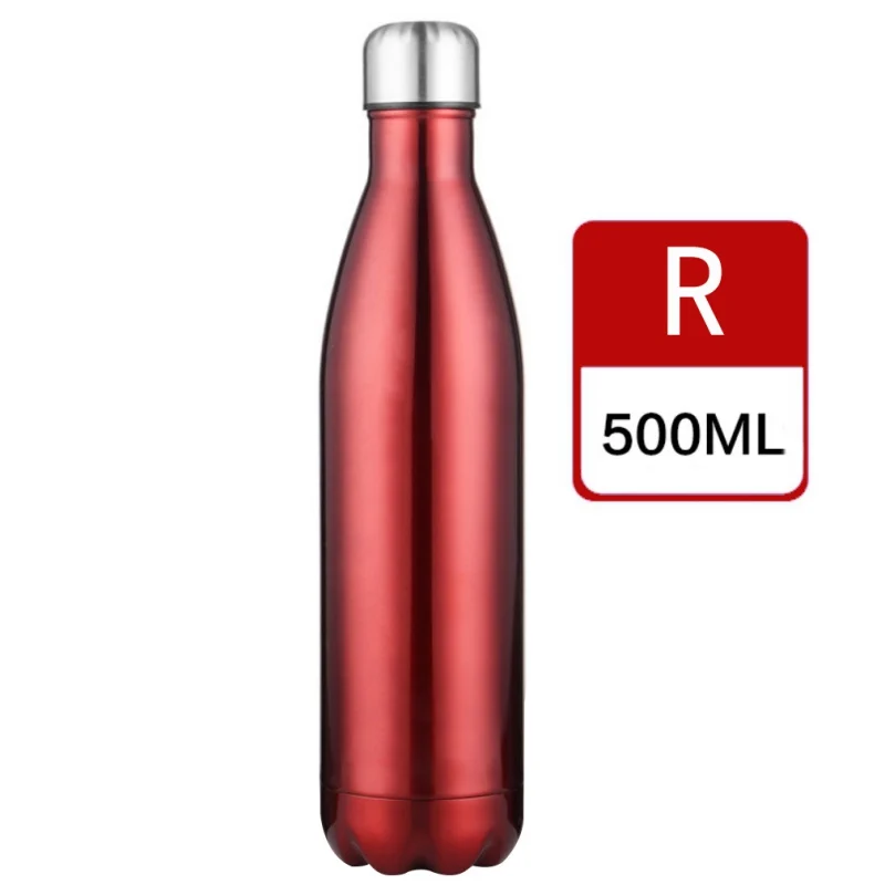 Портативная Изолированная дорожная бутылка для воды, бутылка для воды из нержавеющей стали, вакуумная Изолированная бутылка, портативная уличная Питьевая чашка - Цвет: R