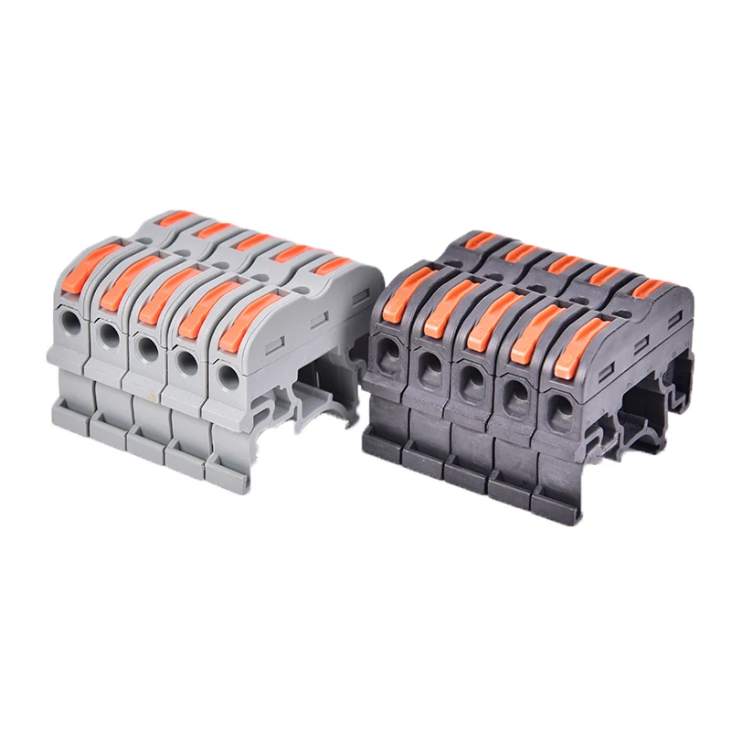 5Pcs 28~12AWG CT-211 Din Rail Fast Connection Terminal Press Wire Splicing Connector Instead UK2.5B Terminal Block Dropshipping