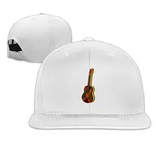 Ретро-гитара с флаг Ямайки унисекс Регулируемая защелкивающаяся задняя крышка бейсболка s