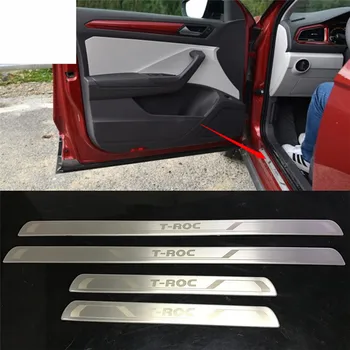 

For Volkswagen T-ROC 2018-2020 High-quality stainless steel car threshold guard anti-scratch protection car accessories