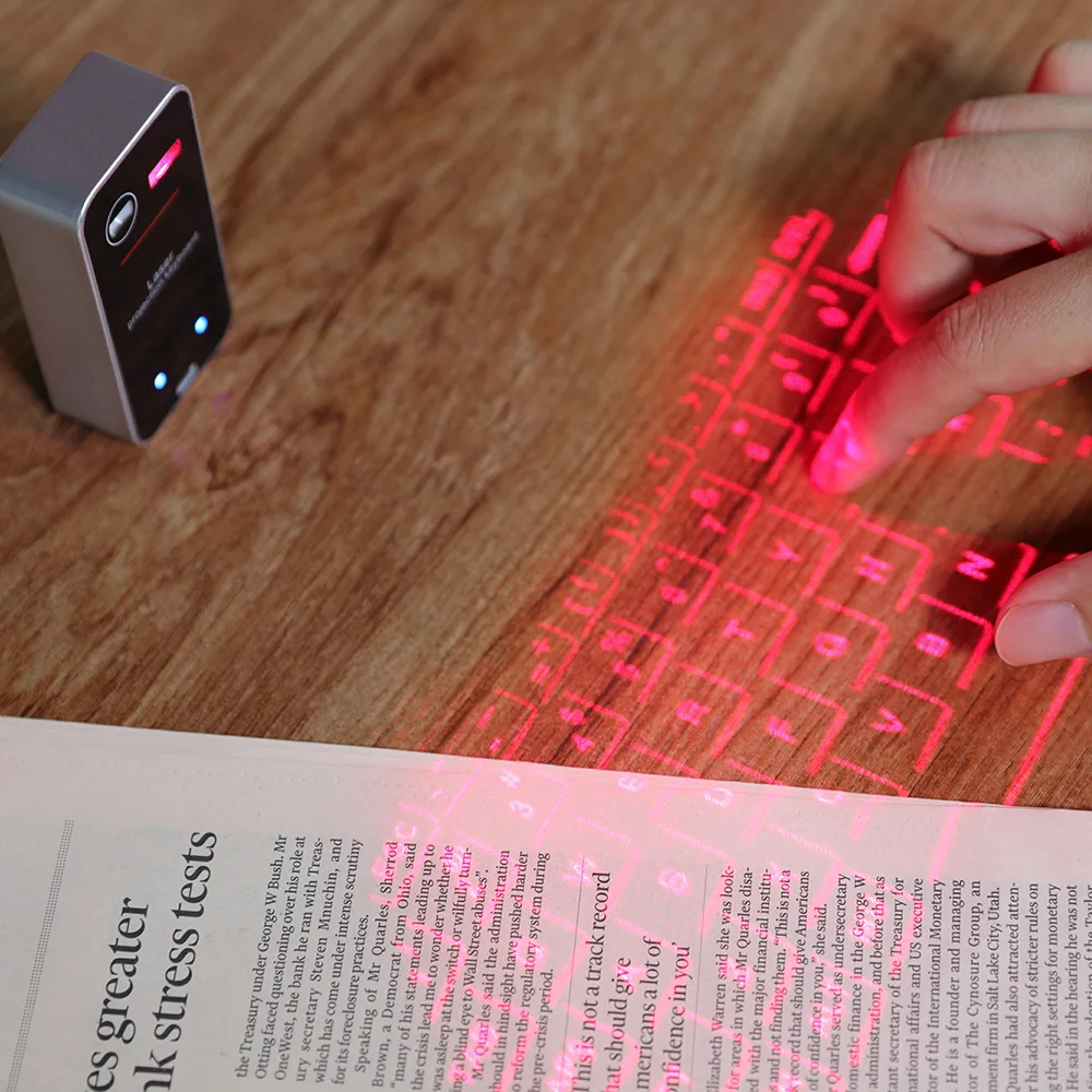 Мини Портативная Виртуальная сенсорная клавиатура и мышь Мыши BT QWERTY проекция для смартфонов/ПК/планшетов виртуальная клавиатура