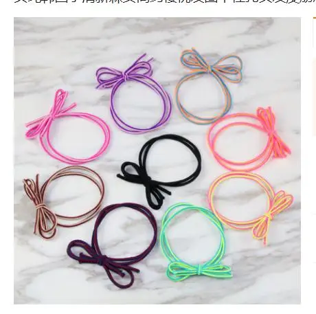

2020 Spring New Fashion Two-in-one Super Elastic Hair Band Nylon Rubber Band Lady's Head Rope Hair Accessories 1pcs