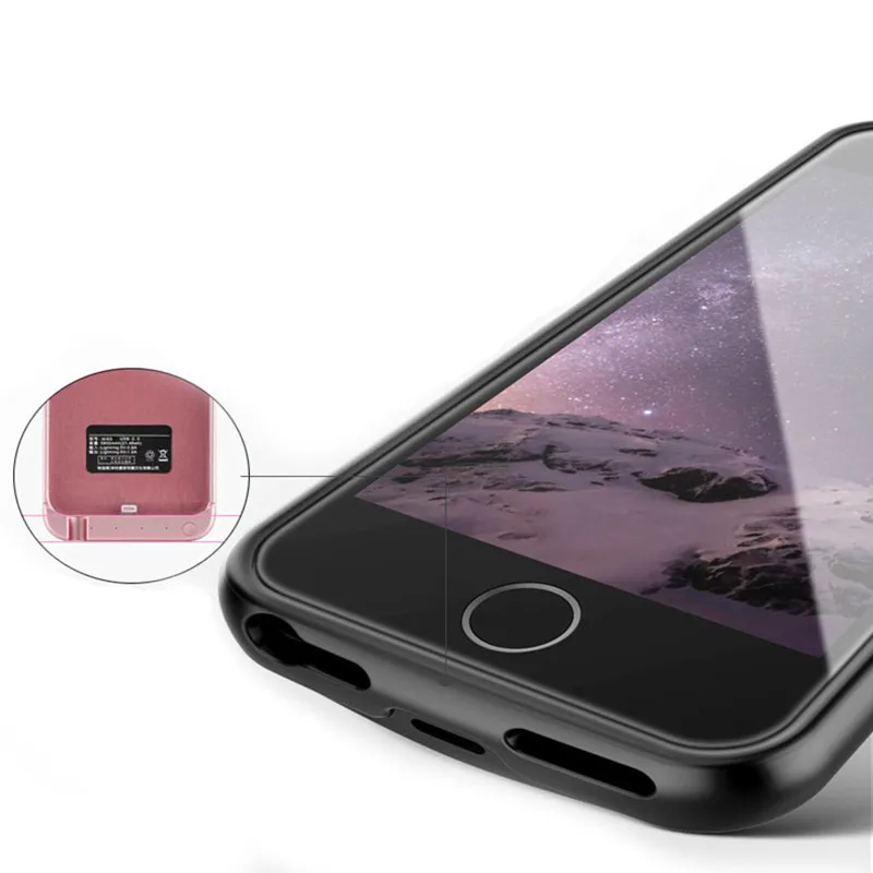 Goldfox 4000 мАч батарея зарядное устройство чехол ультра тонкая батарея зарядное устройство телефон чехол для iPhone 5 5S SE Мощность чехол для iPhone 6 7 8 X XS