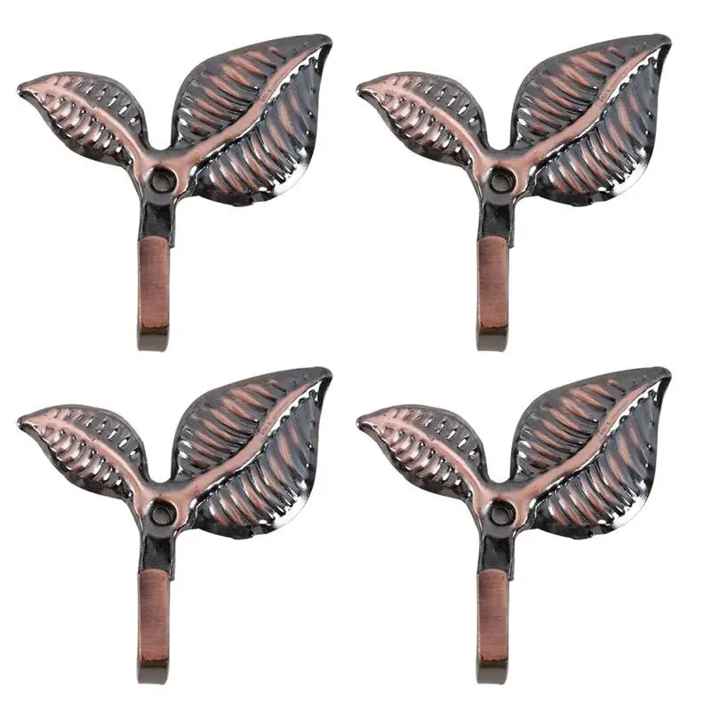 2 Pairs 5 пар в форме листа утолщенные настенные крючки для штор пряжки для занавесок крючки в стиле ретро держатели для штор Аксессуары для штор для дома - Цвет: 2 Pairs