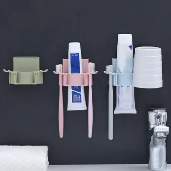 

1PC Strong Suction Wall Shaped Toothbrush Holder Toothpaste Storage Rack Shaver Shelf Tooth Brush Dispenser Bathroom Accessory