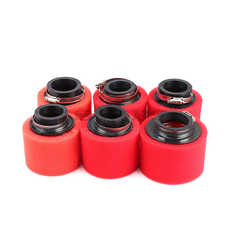 35mm 38mm 42mm 45mm 48mm 50mm 60MM Elbow Neck Foam Air Filter Sponge Cleaner Scooter Dirt Bike Motorcycle RED Kayo BSE air filter cleaner