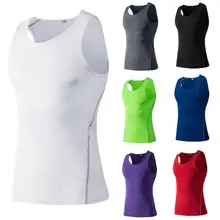 Мужской облегающий жилет для тренировок, баскетбола, фитнеса, бега, быстросохнущая одежда, спортивные облегающие рубашки для фитнеса, тренажерного зала, базовый слой, Топ