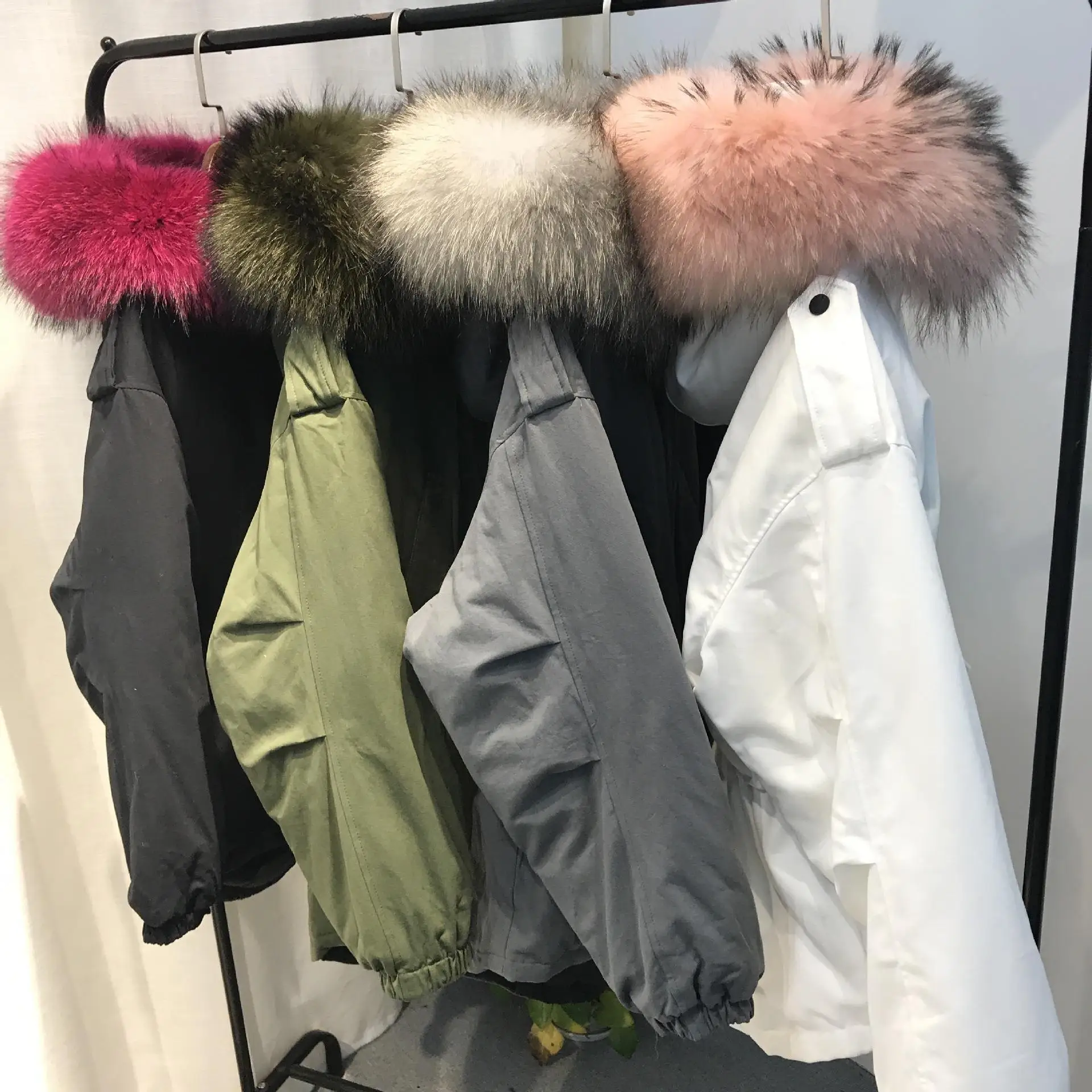 Стиль пуховик женский короткий корейский стиль Dongdaemun большой воротник из натурального меха толстое повседневное пальто поколение