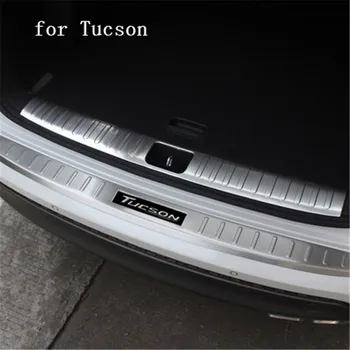 

Stainless steel Rear bumper Protector Sill Trunk Tread Plate Trim rear Guard board for Hyundai Tucson 2015 2016 2017 2018 fast