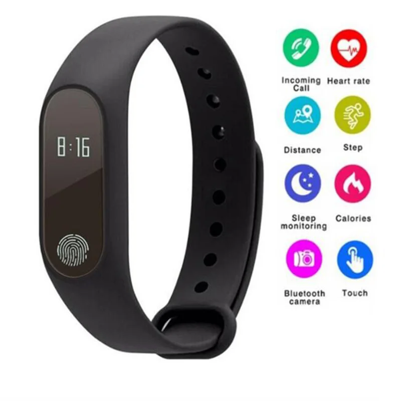 

M2 Smart bracelet Smart Band Sports Fit Smart Bracelet Wristband Heart Rate Monitor+Smart bracelet strap for xiaomi 2 wristband
