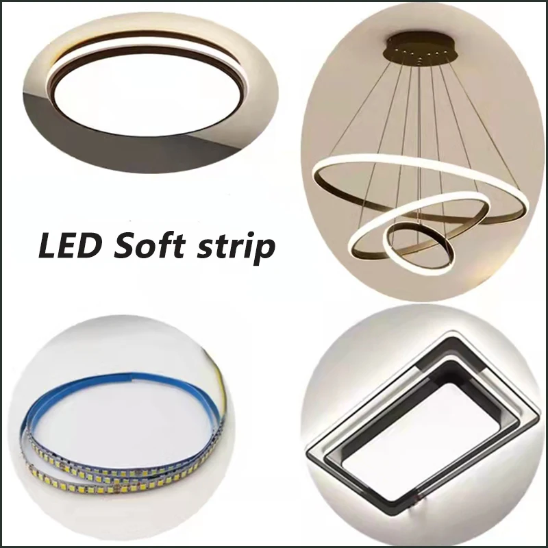 

Гибкая монохромная Двухцветная светодиодная лента 2835 SMD 200D с постоянным током для гостиной, потолочные светильники, работа со светодиодами D