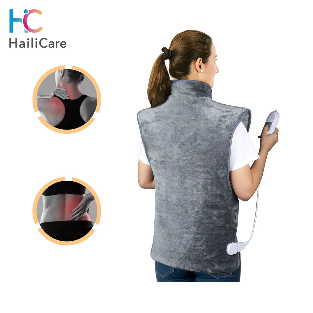 

USB Electric Heating Vest for Neck and Shoulders Fast Heating Pad for Back Pain Winter Warm Health Care Time Setting Drop Ship