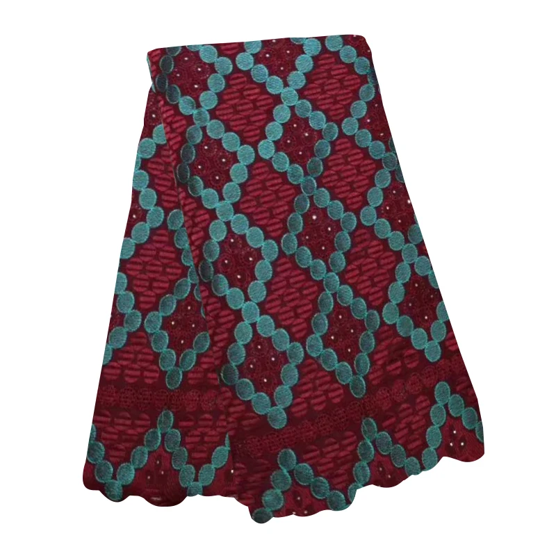 burgundy Африканские высококачественные французские кружевные ткани чистый белый нигерийский Тюль кружевная ткань с вышивкой бисером камни для свадебного платья - Цвет: burgundy