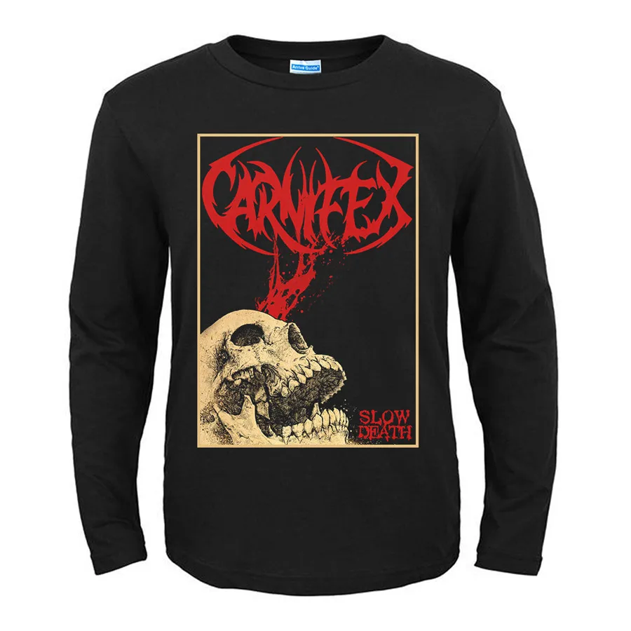 9 дизайнов Carnifex рок Мужская и женская рубашка с длинными рукавами Панк 3D череп кости Смерти тяжелый мелодичный металлический демон футболка для скейтборда