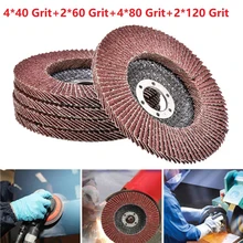 

12pcs Flat Flap Discs Mixed Grit For Angle Grinder 4.5" (115mm) Sanding Grinding New And High Quality