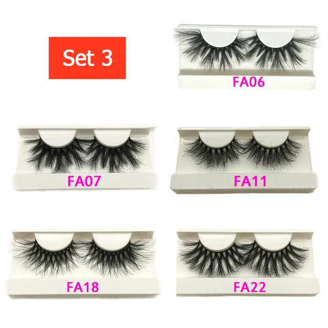 Resuable Mink Eyelashes 25mm Fluffy Lashes Wholesale Long Fake False Full Strip Eye Lashes In Bulk Vendor Supplier 10 Pairs set 3