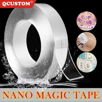 

3/5M Reusable Nano Magic Tape home improvement Transparent super glue cinta doble cara adhesiva masque antivirus tissus lavable