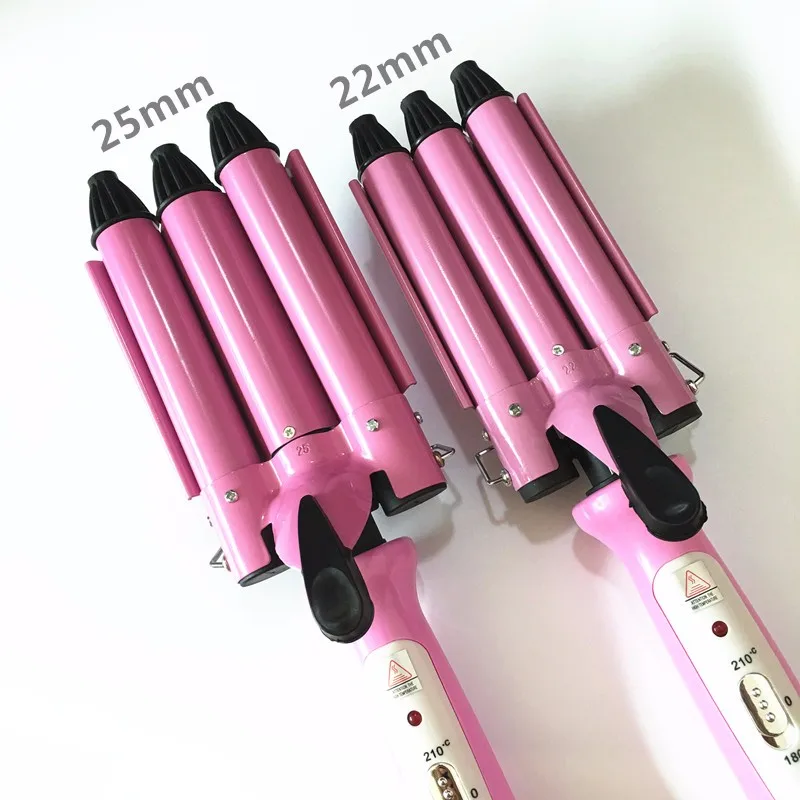 Professional Curling Iron Ceramic Triple Barrel Hair Styler Hair Waver Styling Tools 110-220V Curler Electric Curling