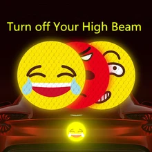 Светоотражающие наклейки для лица, креативПредупреждение ющие ленты, гибкие автомобильные Мультяшные наклейки с цветами, сделанные из 3M материалов