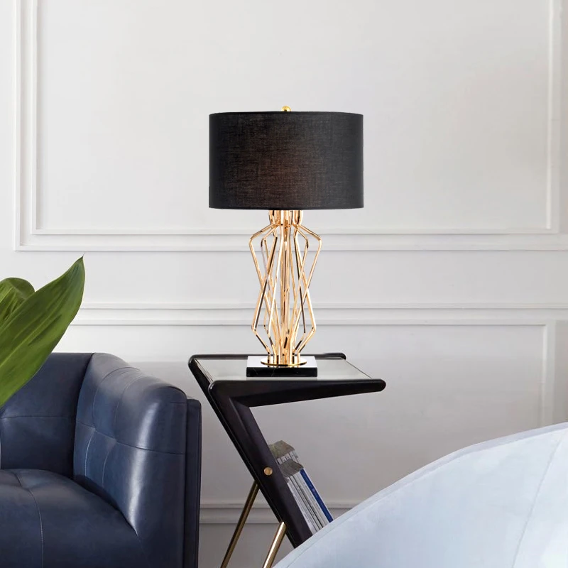 Luxury Desk Lamp Tiffany Iron Cloth LED Table Light Table Lamp design Desk Lights Bedroom Bedside living room Light Fixtures