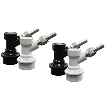 

2 Pair Ball Lock MFL Beer Keg Disconnect Set with Swivel Nuts (2) 5/16 Gas, 1/4 Liquid Barbed