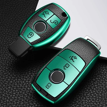 

TPU Car Key Case Cover For Mercedes Benz E V-Class E300 W202 W210 2017 Protector Shell Keychain Auto Accessories Covers
