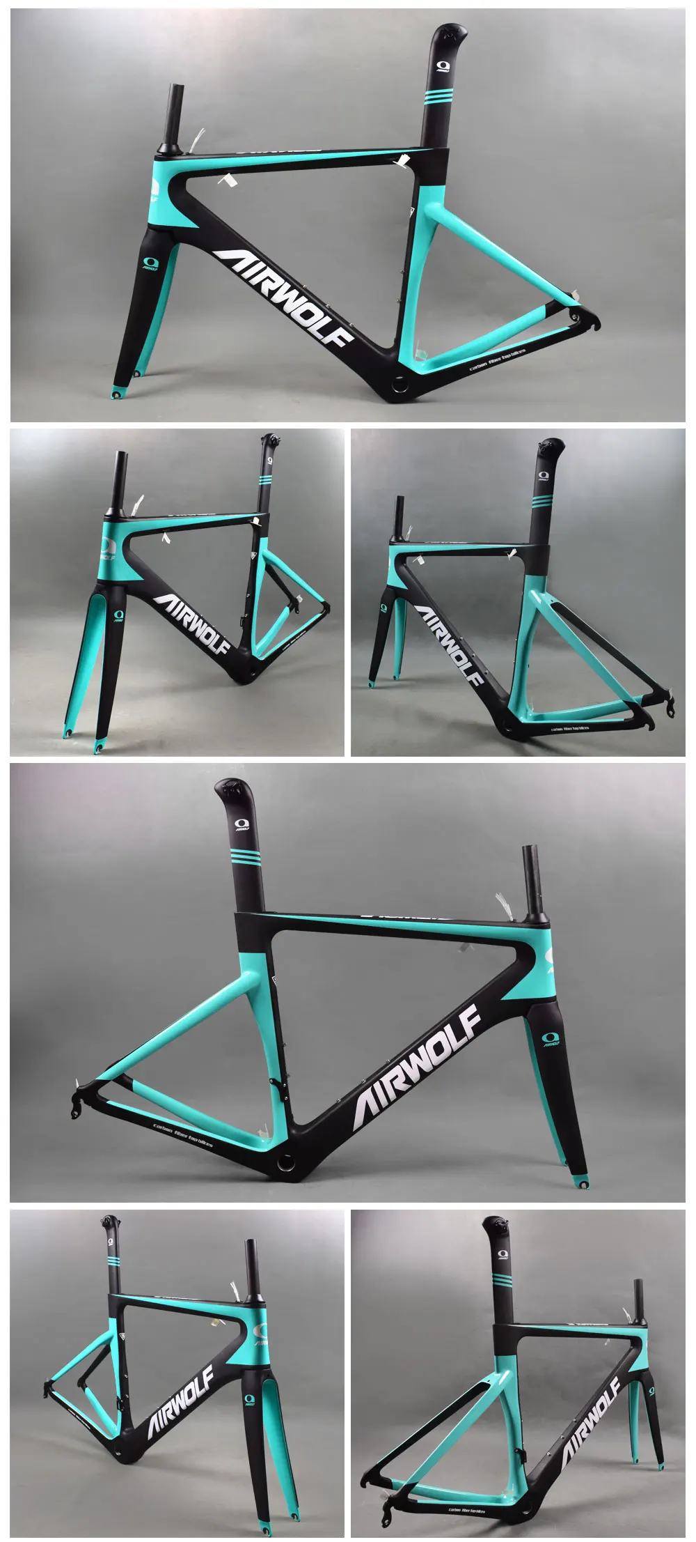 Carbon Road Bike Frame Aero V Brake Bottom BSA 68mm Bicycle