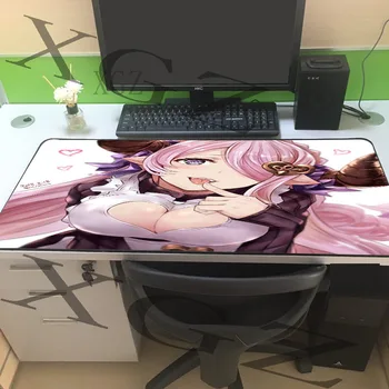 

XGZ Anime Sexy Big Eyes Cute Girl Precision Black Locking Edge Mouse Pad Csgo DOTA 2 80X40 / 90x40 Player Keyboard Diy