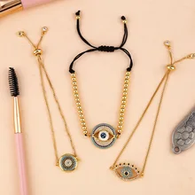 5 шт./лот, простой темперамент, креативный браслет в виде глаза дьявола, микро-набор цветов, циркониевые ювелирные изделия