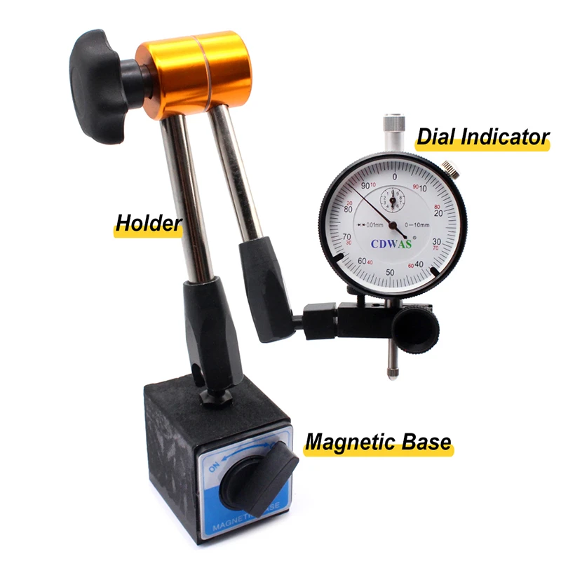 Dial Indicator Table Holder Dial Gauge Micrometer Measuring Tool Stand Base