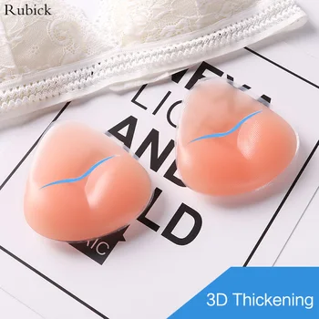 

1 Pair Silicone Triangle Bikini Swimsuit Bra Insert Pads Push Up Bra Pads Pasties Invisable Breast Enhancer Lingerie