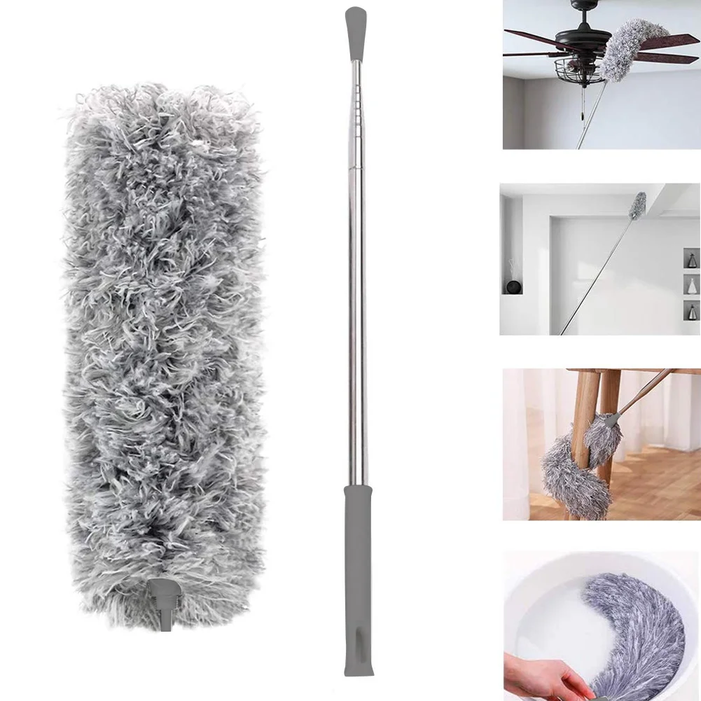 Микрофибра Fexible Head Duster с удлинительным стержнем для потолочных вентиляторов, очистка автомобиля SP99